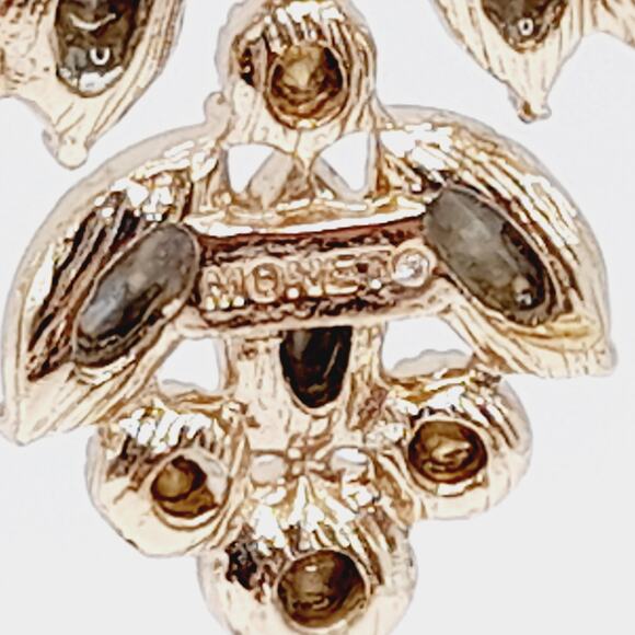 MONET Rhinestone Chandelier Earrings – Wedding / Holiday Glam - Picture 7 of 14